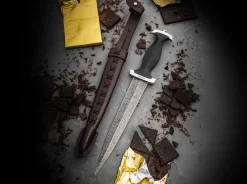 Böker Manufaktur Solingen Schweizer Dolch Mosaikdamast Schwarz