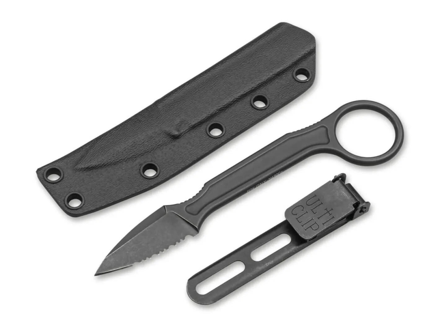 Bastinelli Knives Spade Serrated Schwarz Hot