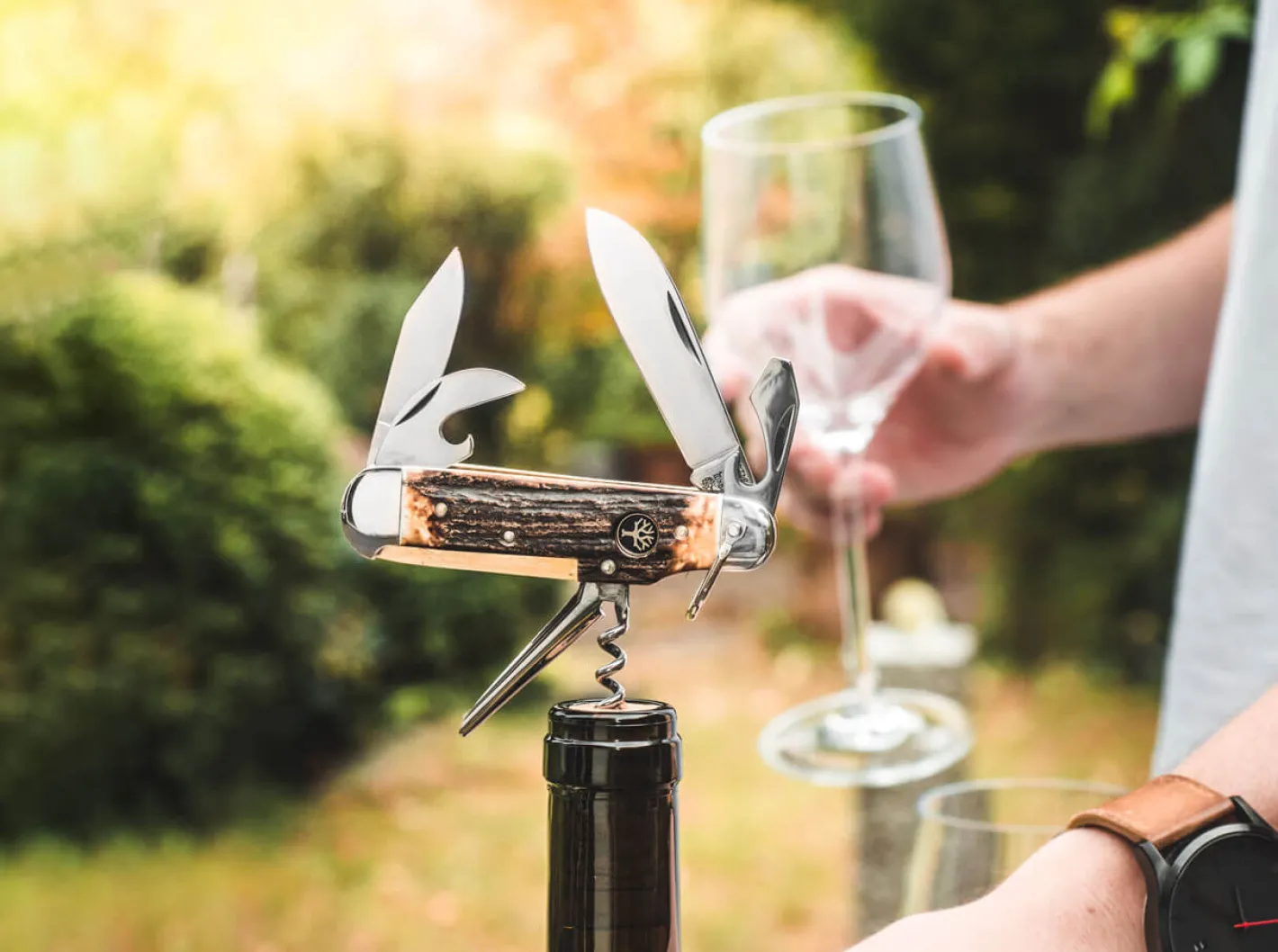 Böker Manufaktur Solingen Sportmesser Hirschhorn Clearance