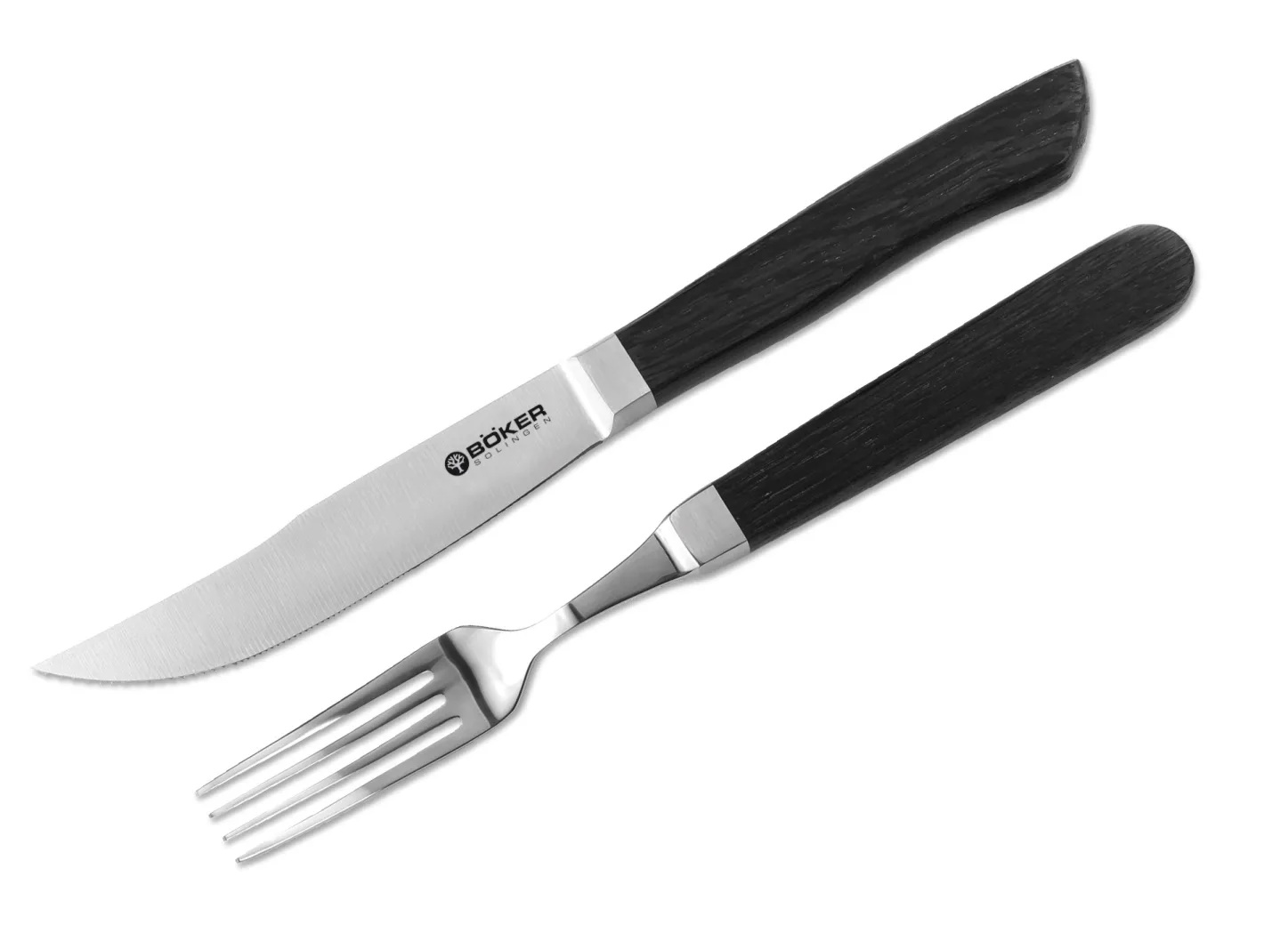Böker Manufaktur Solingen Steakbesteck Mooreiche Braun Hot