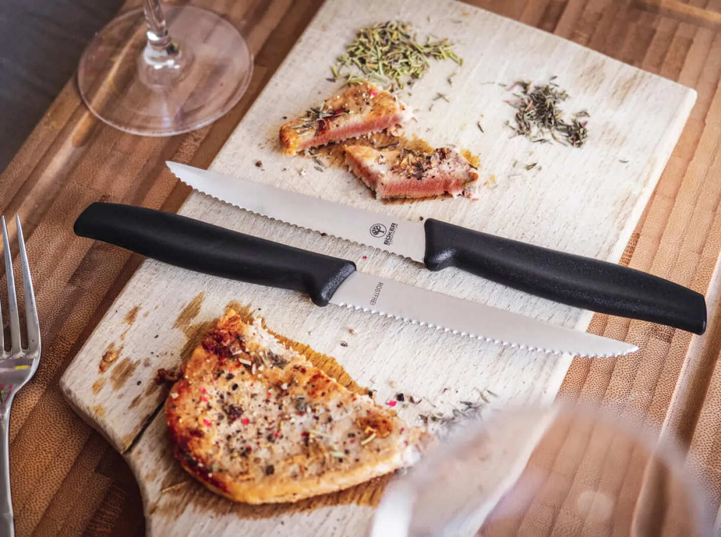 Böker Manufaktur Steakmesser Set Schwarz Outlet