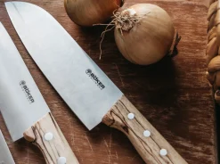 Böker Manufaktur Solingen Tenera Santoku Eisbuche Braun Hot