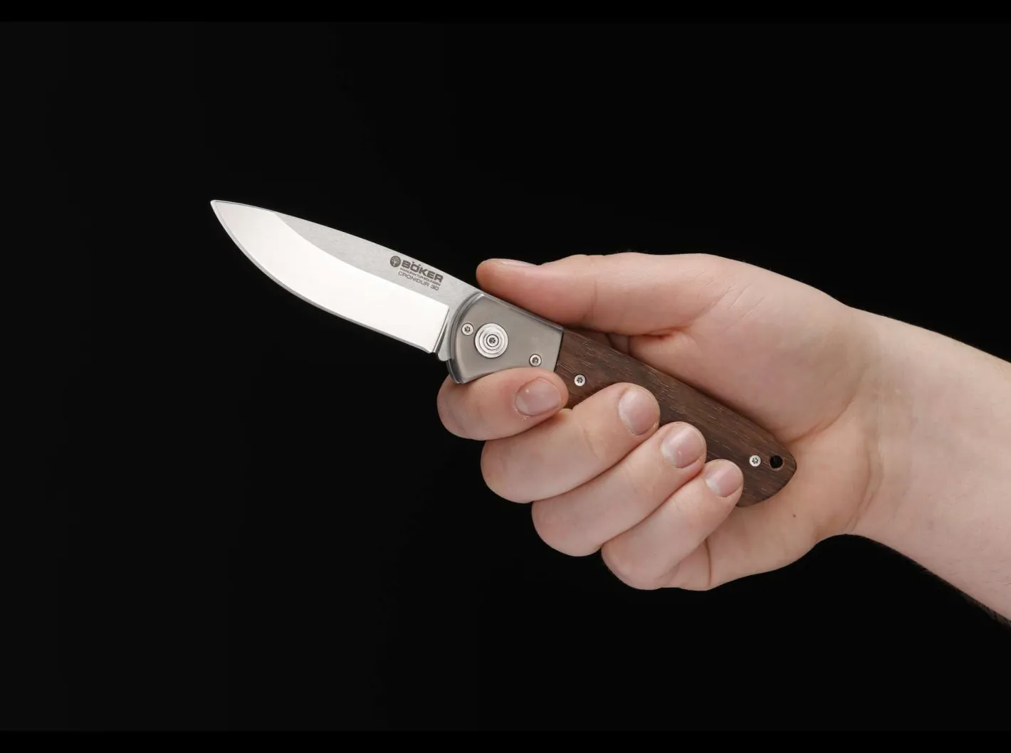 Böker Manufaktur Solingen Titan Hunter Wood Braun Sale