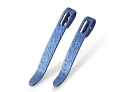 CIVIVI Two Flamed Titanium Clips T002B Blau New