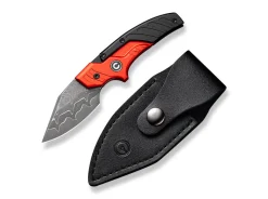 CIVIVI Typhoeus Aluminum Red & Black Damascus Rot Clearance