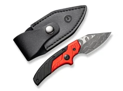 CIVIVI Typhoeus Aluminum Red & Black Damascus Rot Clearance