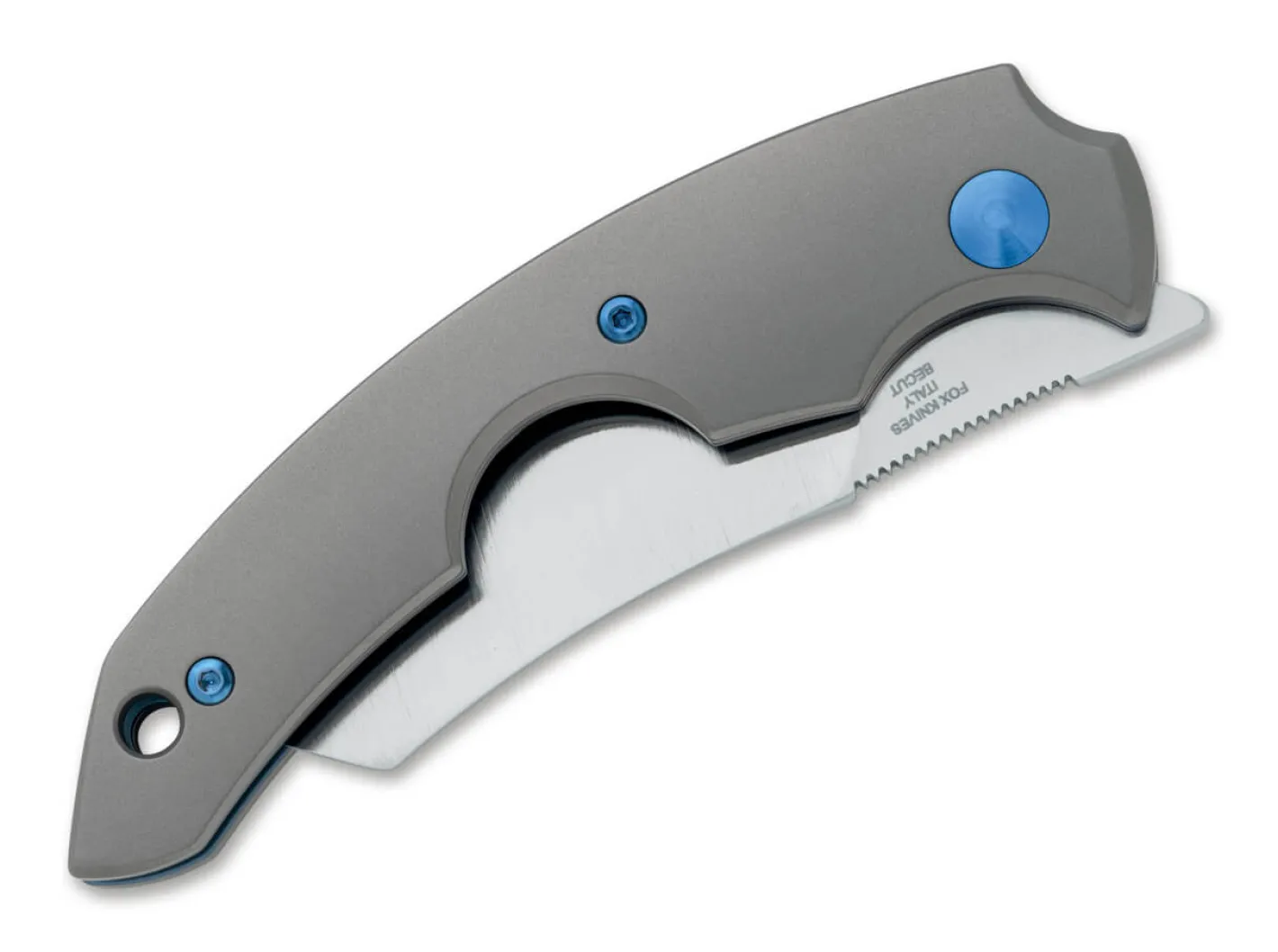 Fox Knives Virtus Bead Blasted Titanium Grau Best