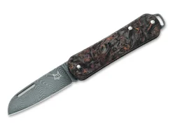 Fox Knives Vulpis 108 Limited Dark Matter Copper CF Damascus Gold Outlet