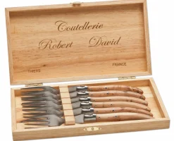 Robert David Wacholderholz Steakgabel Set Braun Outlet
