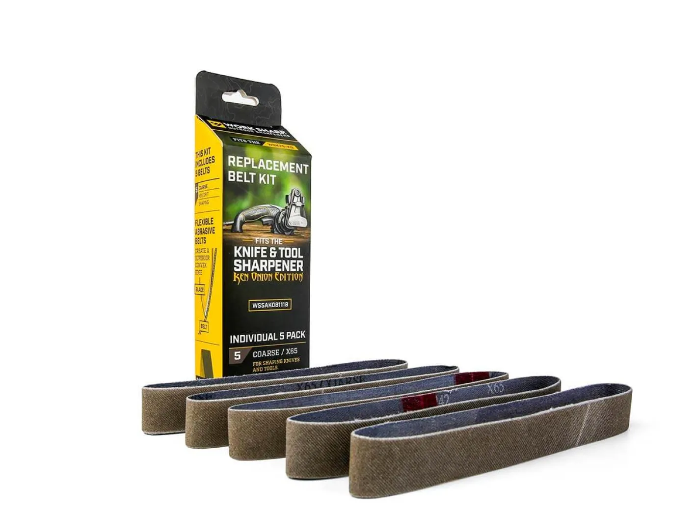Work Sharp WSKTS Ken Onion Edition Belt Kit X65 Coarse Braun Best