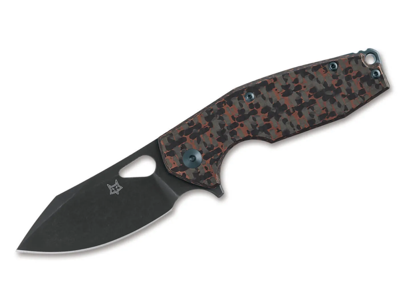 Fox Knives Yaru Titanium CF Snake Skin Schwarz Sale
